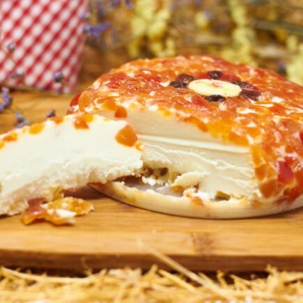 Queso de cabra con papaya